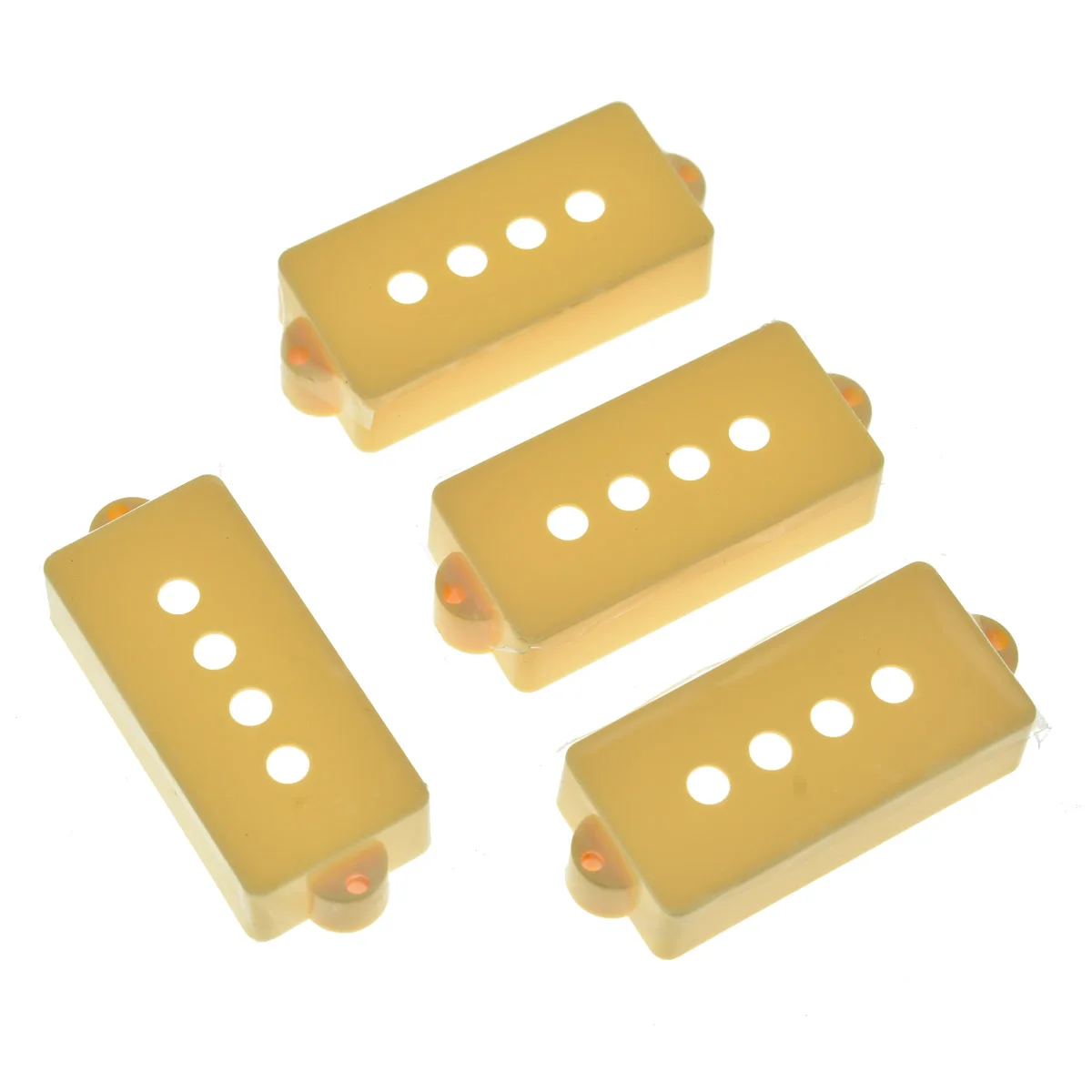 Dopro 4-Pack P Bass Pickup Covers 4 String Bass Pickup Covers for Precision Bass P Bass Black/White/Cream