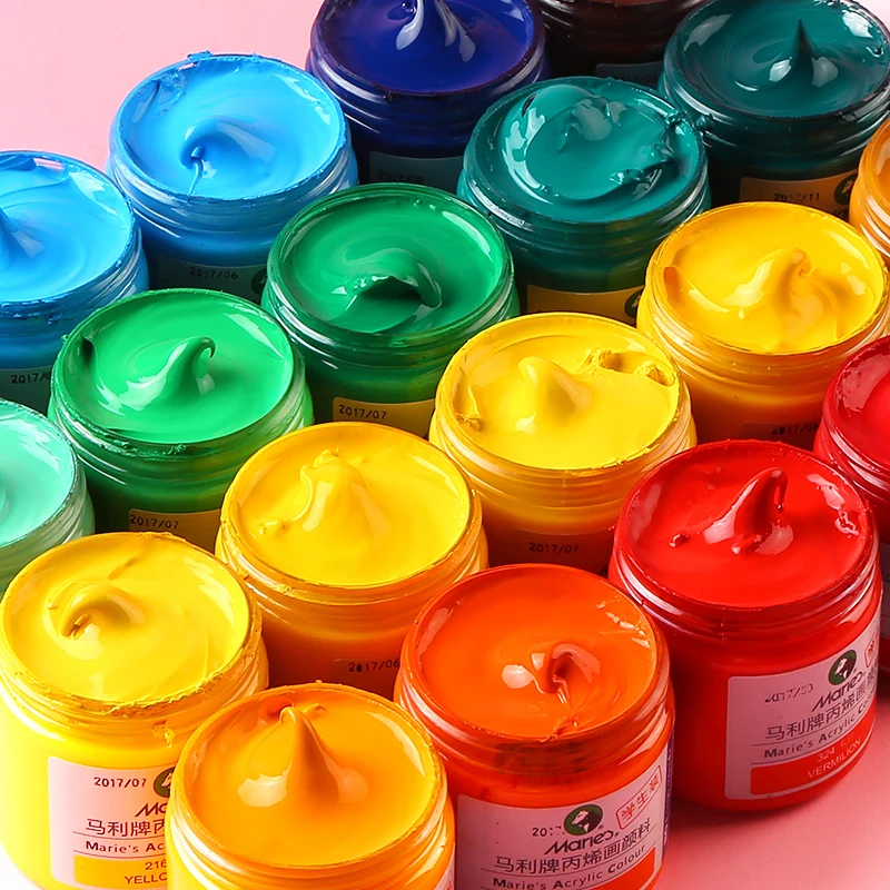 100ml Acrylic Water-Based Color Inks for Textiles Screen Printing Stencil Clothes/Cardboard/Fabric/Paper Pigment DIY Paints Tool