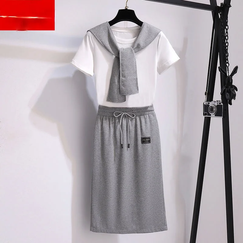 Skirt Suit Female Summer 2021 New Casual Fashion Slim Skirt Three-piece Suit