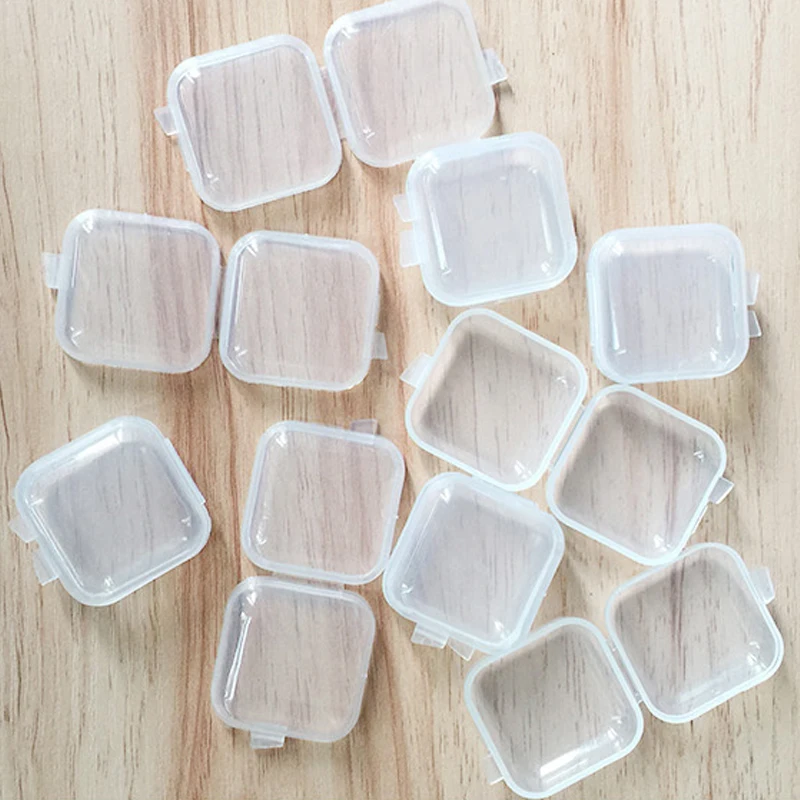 5pcs/Lot Hot Sale Transparent Portable Plastic Case Earplugs Box for Accessories Screw Travel Mini Small Storage Boxes