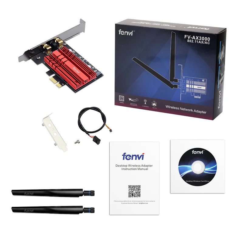 FV-AX3000 Dual Band 2.4Gbps WiFi 6 AX200 Gigabit Network Card Pcie Wifi Bluetooth 5.0 Wireless Adapter For Pc Desktop Windows 10