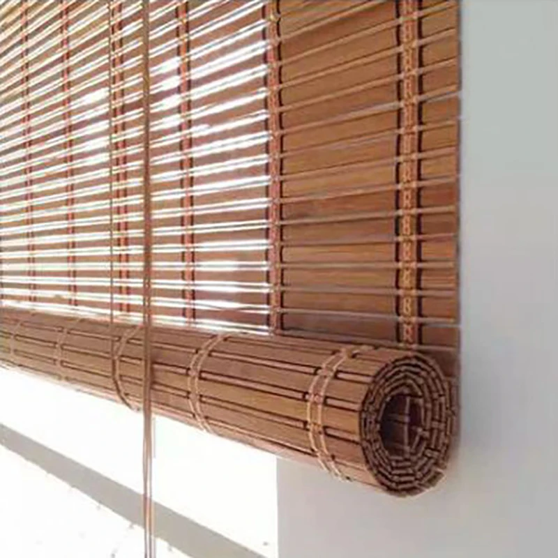 Retro Style Custom Bamboo Curtains Balcony Louver Shading for Factory Price