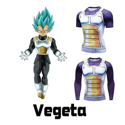 Free shipping Vegeta Tops Dragonball Z GUKU costumes Fitness shirt Cosplay Costume Hot Anime Cosplay for Halloween