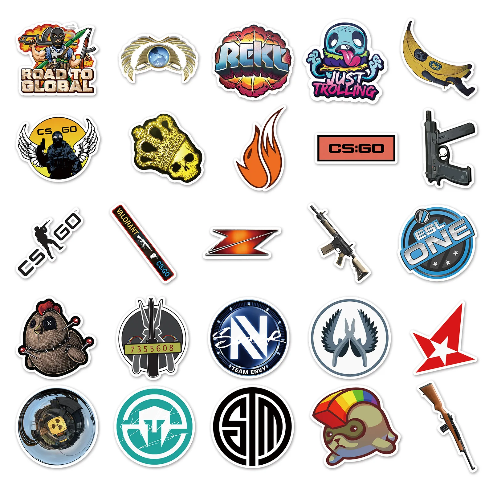 10/30/50PCS Cs Go Personality Game Cartoon Graffiti Waterproof Sticker Suitcase Notebook Skateboard Refrigerator HelmetWholesale