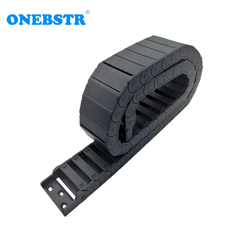 

JFLO 1 Meter 15x50mm Carrier Cable Wire Drag Chain Semi Closed Inside Opening Type Towline With End Connectors Free Shipping