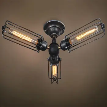 復古工業風穀倉金屬籠吸頂燈 嵌入式蒸氣龐克愛迪生吊燈 迷你藝術吊燈 110V/220V/230V 10 最佳銷售 蒸氣龐克燈 - №8