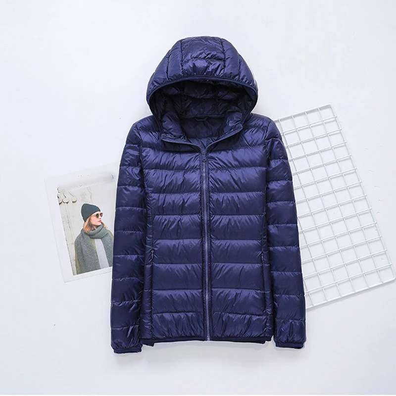 Autumn Winter 90% White Duck Down Coat women Hooded Ultra Light Down Jackets women Windproof Warm Parka Puffer Jacket