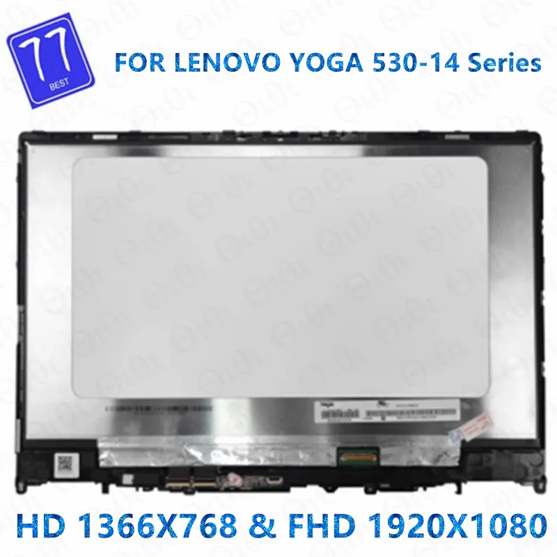 Genuine FOR LENOVO YOGA 530-14 Yoga 530-14IKB 530-14ARR lcd TOUCH SCREEN DIGITIZER LCD DISPLAY ASSEMBLY 1920*1080 or 1366*768