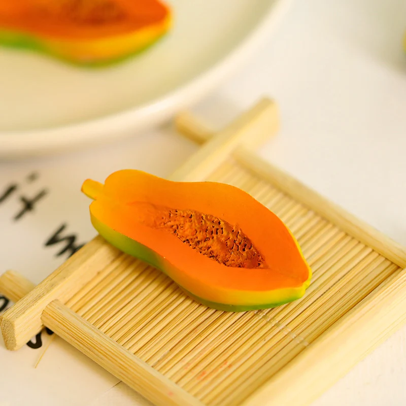 Creative magnet refrigerator cartoon lovely 3d simulation fruit papaya durian avocado magnet decoration magnet home decoration image 6