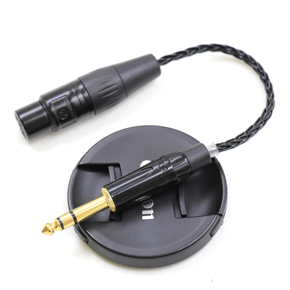 Haldane HIFI 7N stříbro pokovené 1/4 6.35mm TRS pánský na 4pin XLR vyrovnané ženské audio adaptér kabel 6.5 na XLR konektor šňůra DIY