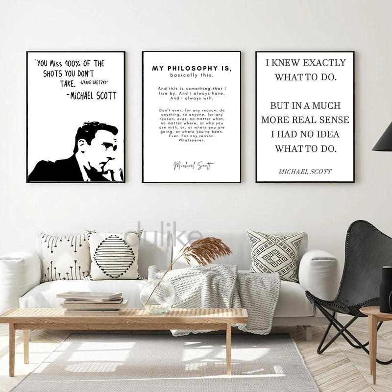 The Office TV Show Art Canvas Poster Painting Michael Scott Quotes Wall Picture Print Office Home Minimalist Decoration