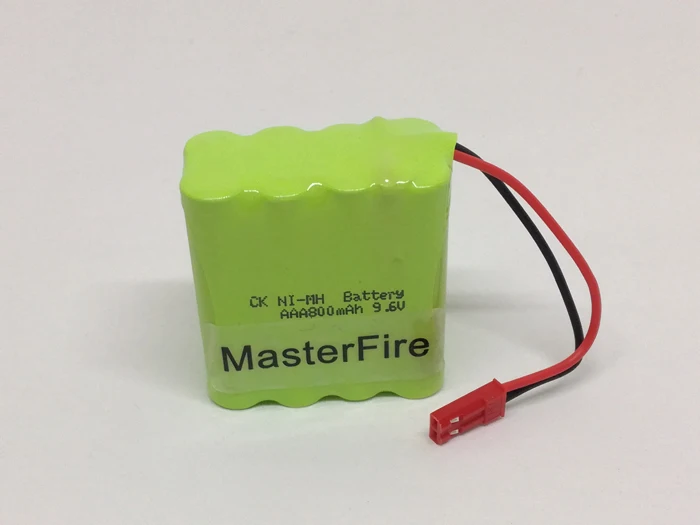 MasterFire nuevo 9,6 V AAA 800mAh NI-MH batería recargable NiMH paquete de baterías con enchufe JST para equipos médicos juguetes RC