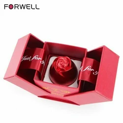 Confezione regalo di San Valentino Scatole per anelli con rose Scatole per esposizione di gioielli Scatola con fodera in velluto Regali di fidanzamento per matrimonio