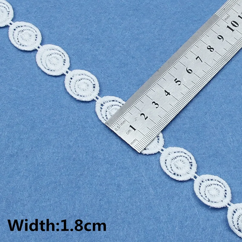 White Embroidered Lace Trim for DIY Crafts