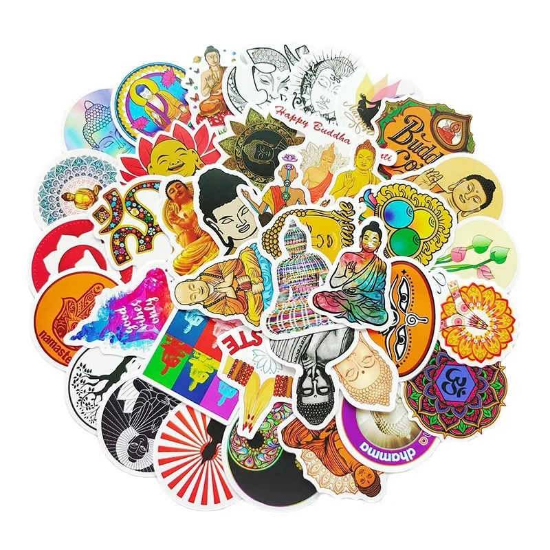 10/30/50/100pcs   Namaste Buddhist Bodhisattva Graffiti Stickers   Creative Aesthetic Art Stickers Laptop Decal Decor Stickers