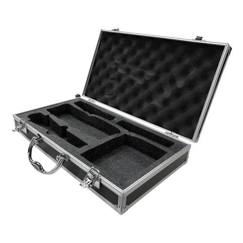 Imagen 1 del producto Estuche de transporte para micrófono inalámbrico, caja de instrumentos de carcasa dura con compartimento de esponja para micrófono, accesorios para mezclador de tarjeta de sonido