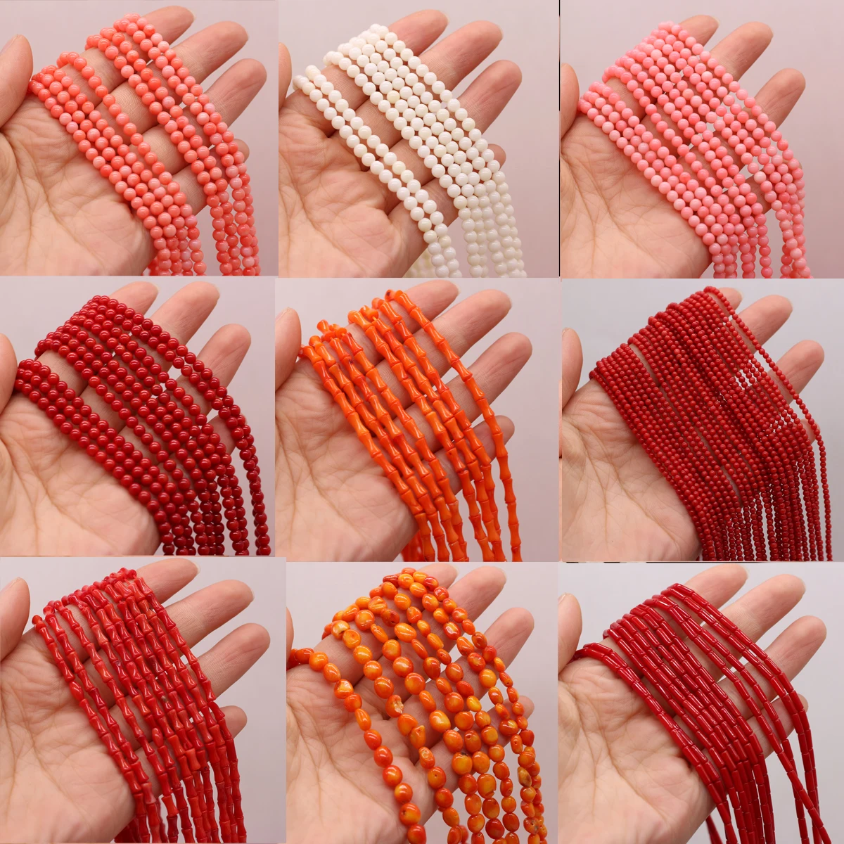 Natural Coral Beads Different Shapes Mix-Color Coral Loose Spacer Beaded For Jewelry Making DIY Bracelet Necklace Accessories