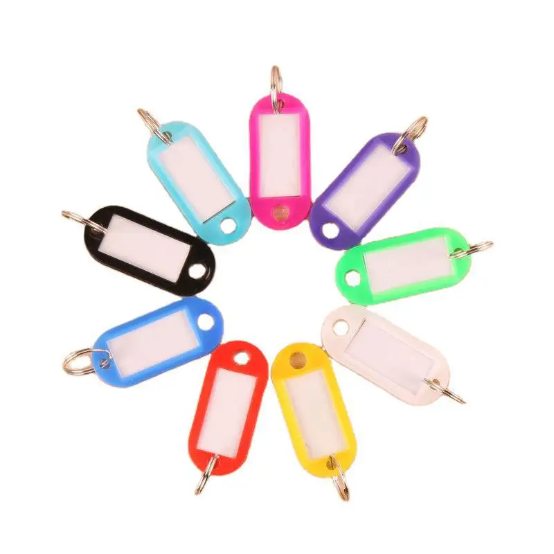 10Pcs Color Empty Key Tags Sign For Keys RFID Card Classification Mark Luggage Tag Apartment Home Hotel Card Keys Keychain