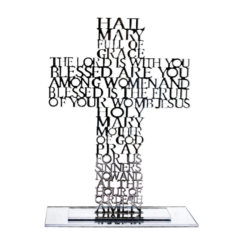 2025 New 21cm Acrylic Religious Scriptures for Cross Jesus Christ Catholic Bible Church Prayer Home Chapel Decoration