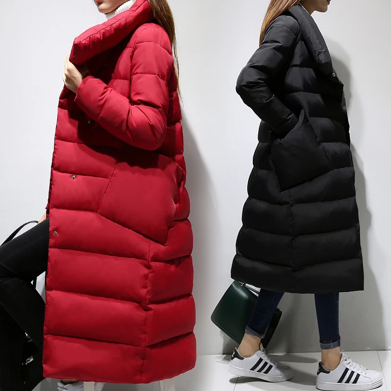 Winter Jacket Women Long Parka Thick Korean Coat Female Jacket Padded Warm Overcoat Jackets Parkas Mujer 2020 KJ2595