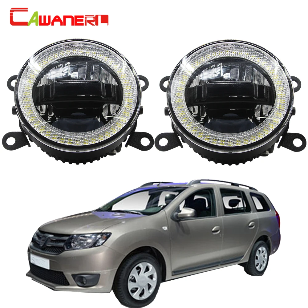 

Cawanerl For 2004-2015 Dacia Logan Car LED Light Assembly Fog Lamp Daytime Running Light DRL Angel Eye Bulb 12V 2 Pieces