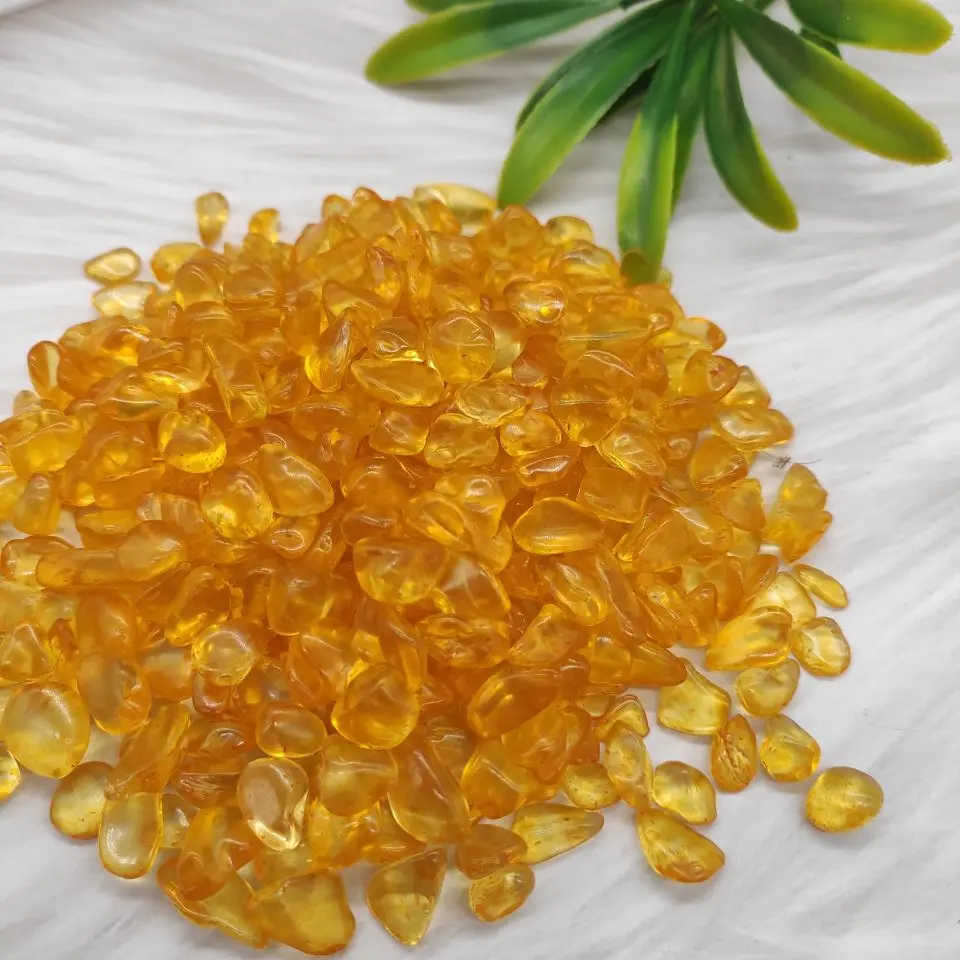 100g  Natural Yellow Crystal Gravel Raw topaz stone DIY Home Decoration Decor Mineral Natural Crystal Quartz Healing Reiki Stone