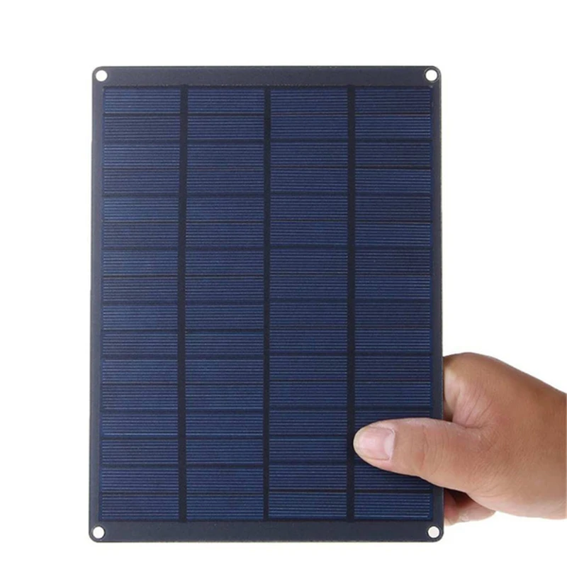 20W 18V Solar Panel 10/20/30A Controller 18V USB Portable Battery Charger with battery Clip For Outdoor Mobile Phone Charging