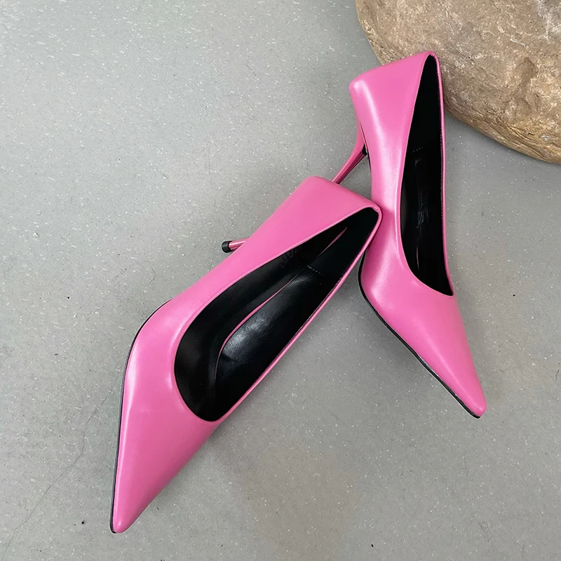 2023 Luxury Brand Women 8cm High Heels Pumps Scarpins Office Ladies Designer Stiletto Green Rose Red Heels Prom Wedding Shoes