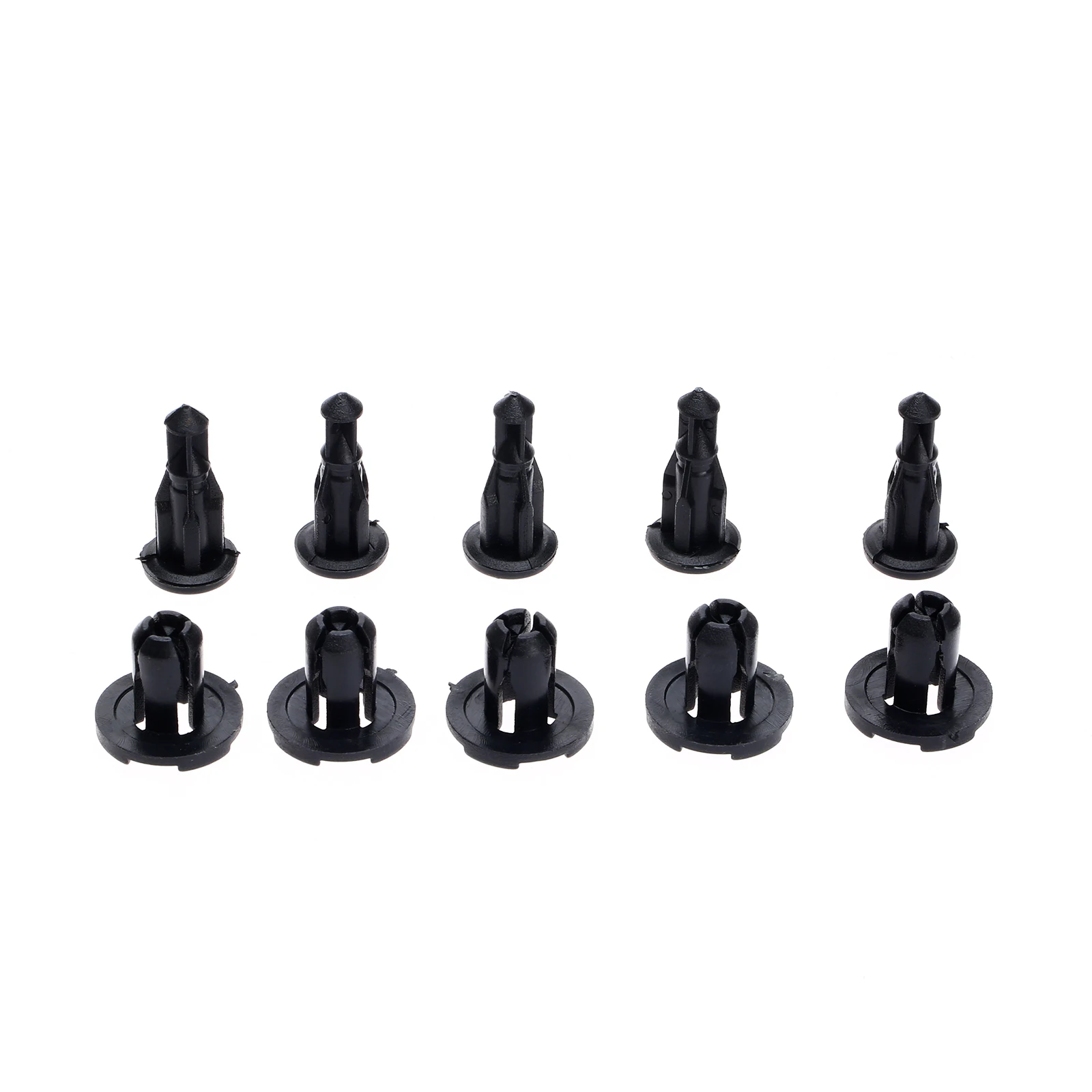 50Pcs Nylon Push-Type Bumper Engine Cover Fender Grille Rivet Clips 10mm Hole Auto Fastener Retainer for Subaru Impreza Forester