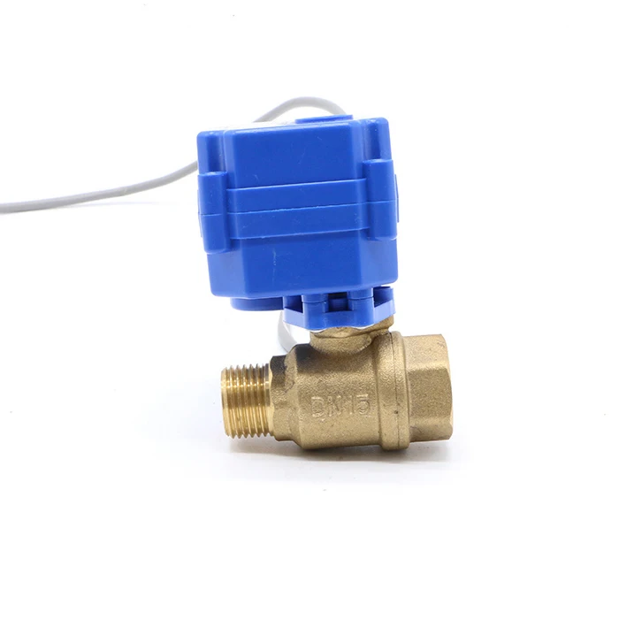 CWX-15N DN20 G3/4 MxF brass MINI motorized ball valve for Central air-conditioning fan tray DC3-6V /DC12V CR01 / 02/ 05