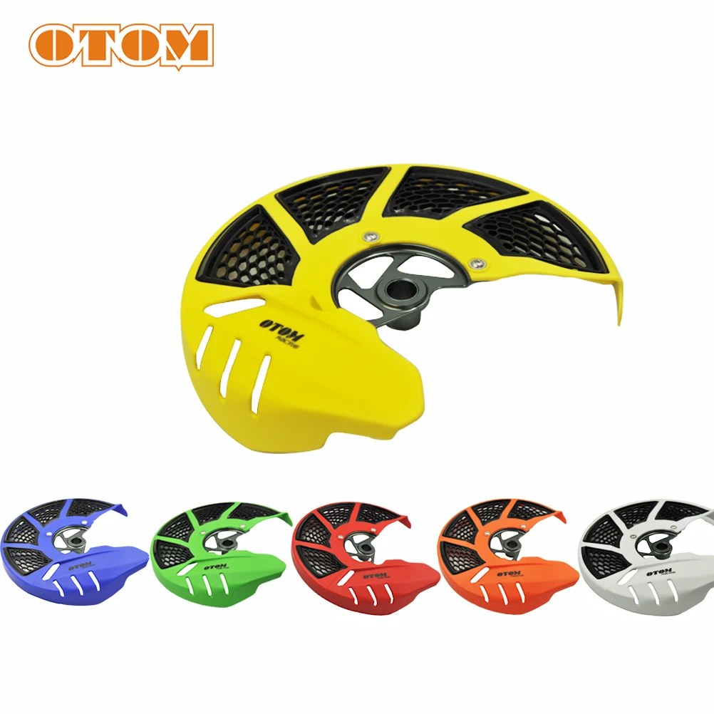 OTOM Motocross Front Disc Cover 22mm Aluminum Core Double Color Plastic Brake Protective Lid For RM-Z250 RM-Z450 Motorcycle Part