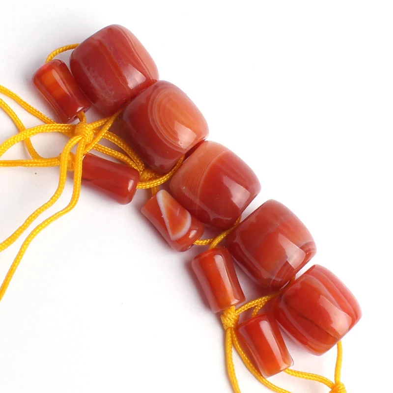 Natural Banded Red Agates Stone Loose Beads High Quality 12/14/16/18/20mm DIY Necklace Bracelet Jewelry Accessories wj315