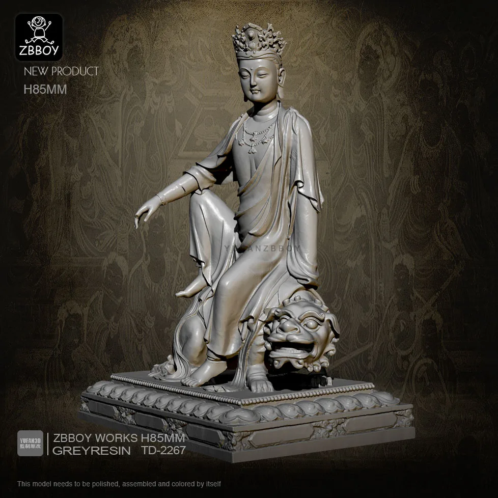 Kits de figurines de bouddha en résine de 85MM, modèle TD-2267 à assembler soi-même