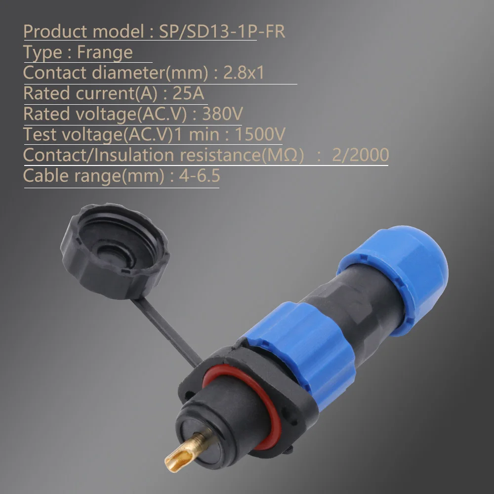 IP68 Aviation Plug SP13 1 2 3 4 5 6 7 Pin cable connectors Plug and socket Flange Type Waterproof connector DIY YOU