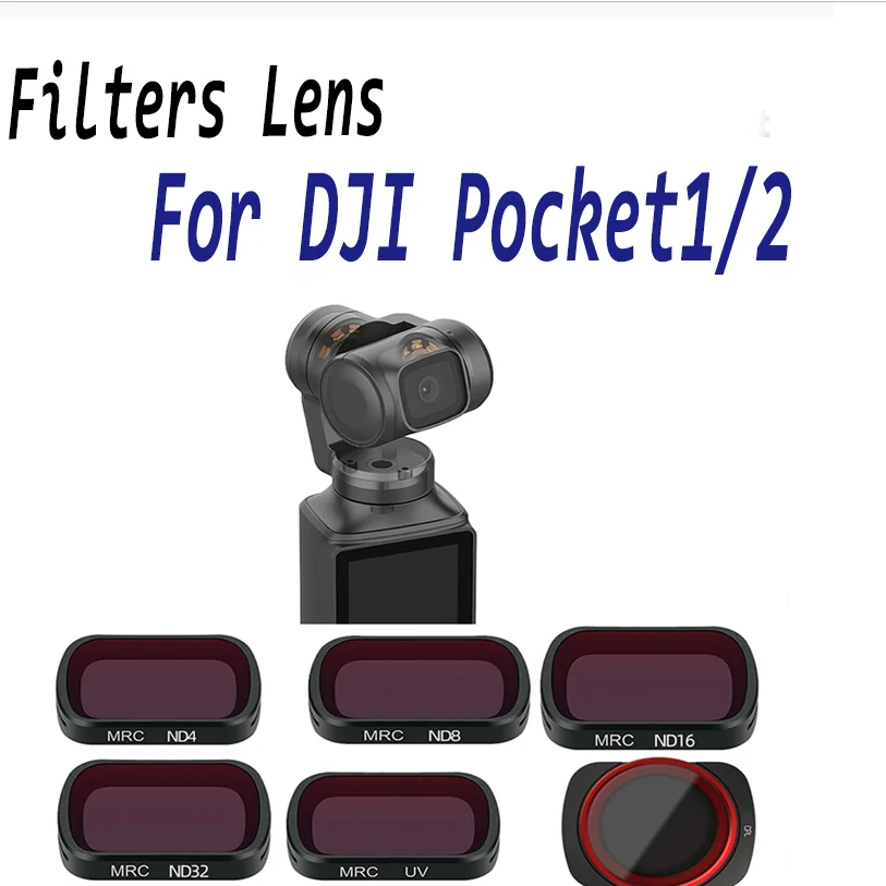 Nouveau Kit de filtres d'objectif de caméra ND4/ND8/ND16/ND32 MCUV ND/PL réglables pour accessoires de Drone DJI Pocket1/2, pièces/ensemble