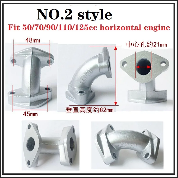 motorcycle 50cc 70cc 90cc 110cc 125cc 150cc 160cc horizontal engine intake pipe manifold sunl falcon ATV quad dirt pit bike view 6