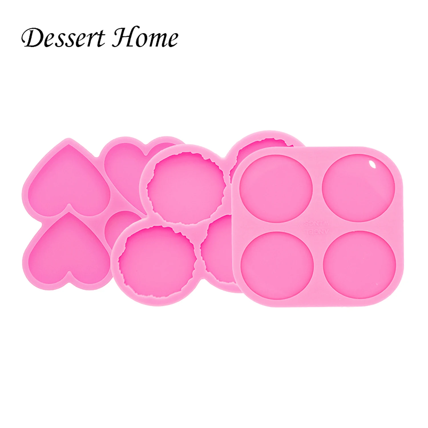 DY1026 Geoda socket Irregular Circle Silicone Molds, Square/octagon/hexagon/heart Resin Crafting Mold Badge Reel Crafts Epoxy