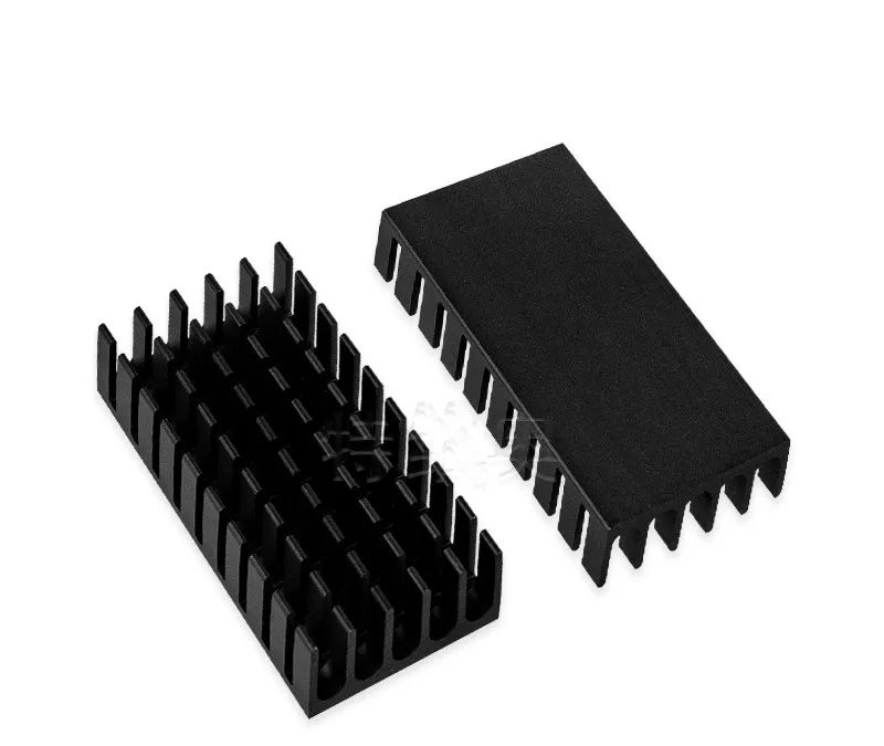 

IC chip heatsink 41*22*10MM Black slot-broken heat sink Aluminum profile heat sink black oxidation groove Aluminum radiator