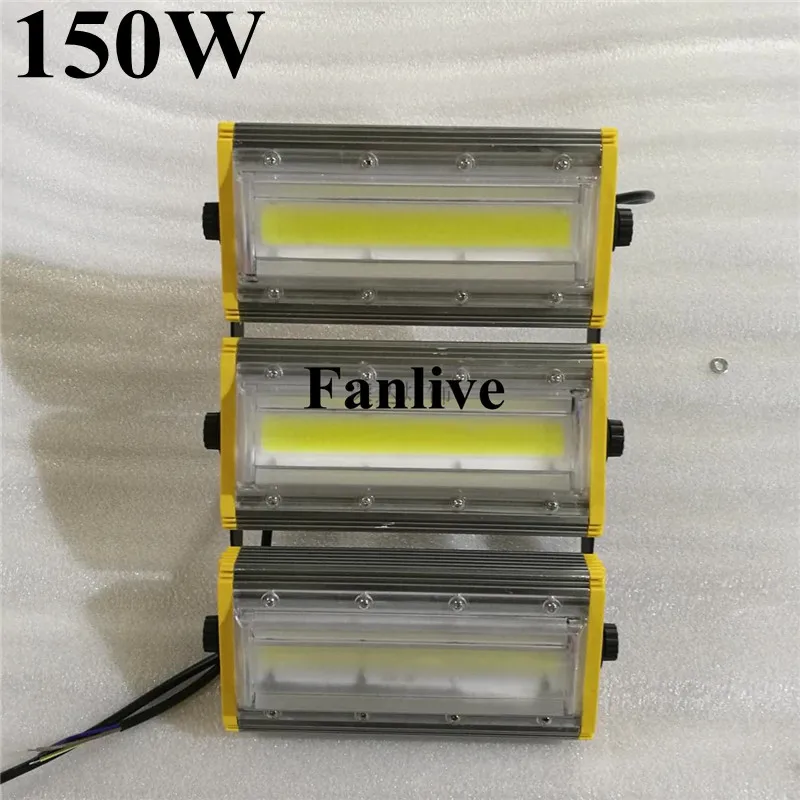 Fanlive 6PCS 50W 100W 150W 200w 300W 400W Outdoor Lighting COB Floodlights AC85V-265V For Street Landscape Lamp Garden Spotlight