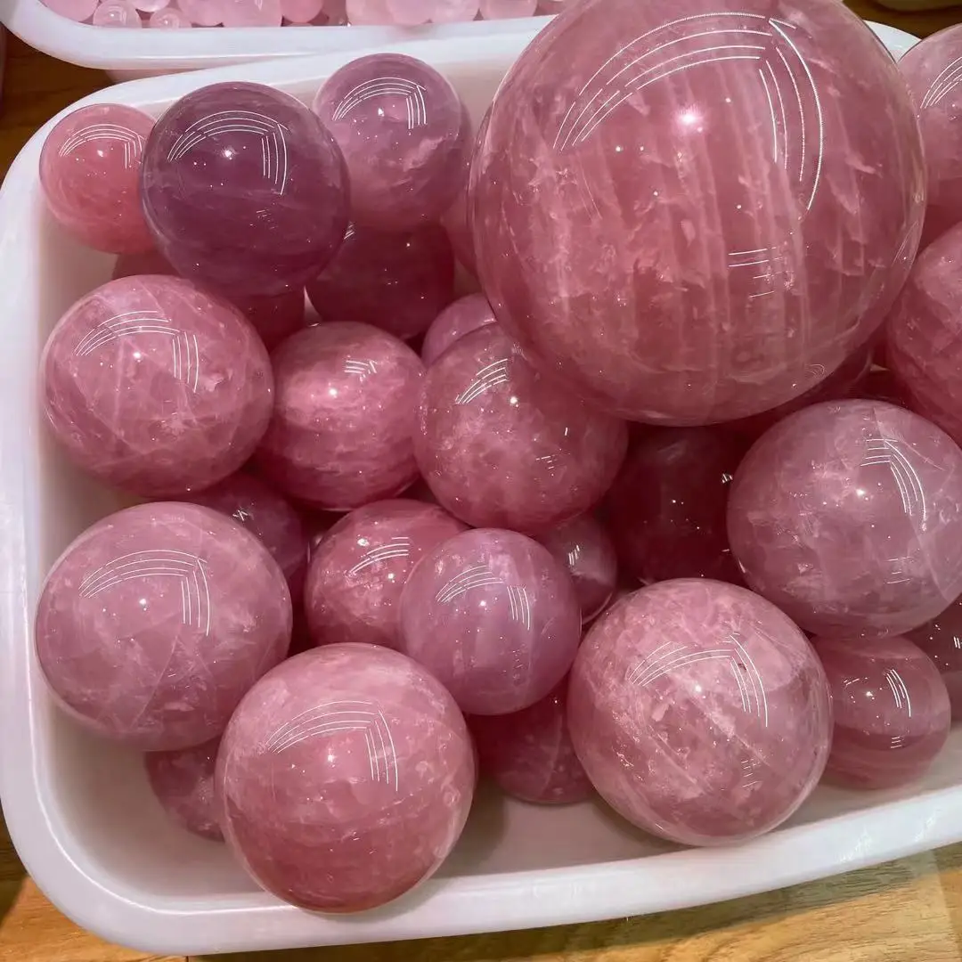 

Diameter 100% natural pink rose Crystal ball handling wind water balloon wholesale + free delivery