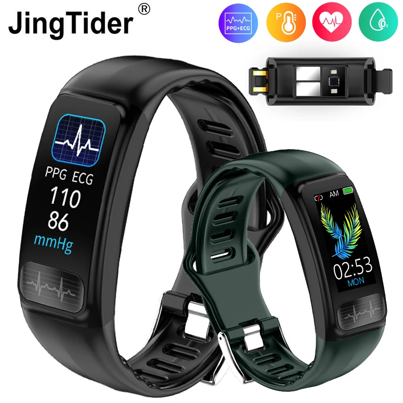 

P12 ECG PPG SPO2 Smart Band IP67 Waterproof Fitness Tracker Smart Watch Heart Rate Blood Pressure Oxygen Monitor Sport Bracelet