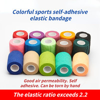 Wosport Colorful Sport Self Adhesive Elastic Bandage Wrap Tape 4.5m Elastoplast for Knee Support Pads Finger Ankle Palm Shoulder