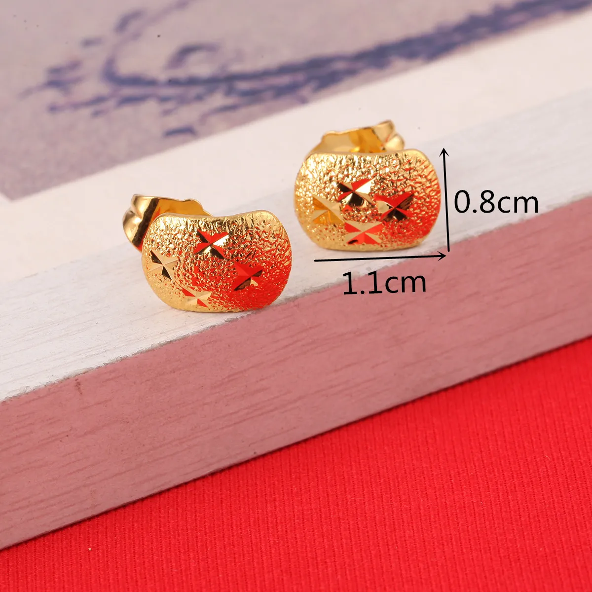 Gold Color Stud Earrings For Gifts New Trendy Nice Pretty Small Stud Earrings For Women Jewelry