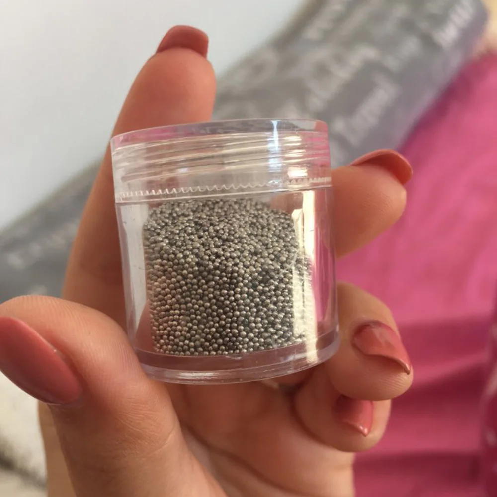 1 Bottle Caviar Nail Art Beads Decoration 24 Colors Micro Round Ball 0.6-1mm Nail Crystal Glass Beads 3D Nail Rhinestones #PG8/6
