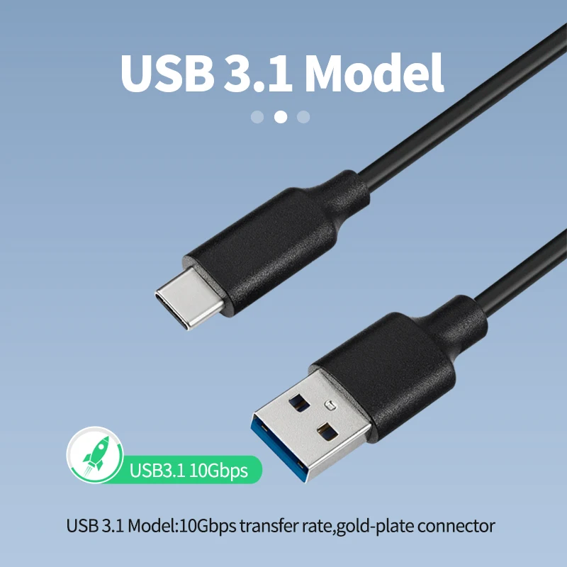 3A Type c Data Cable Black Wire USB 3.1 Fast Charging USB-C Charger Mobile Phone Cord 0.15m 0.2m 0.5m 1m 1.5m 2m 3m