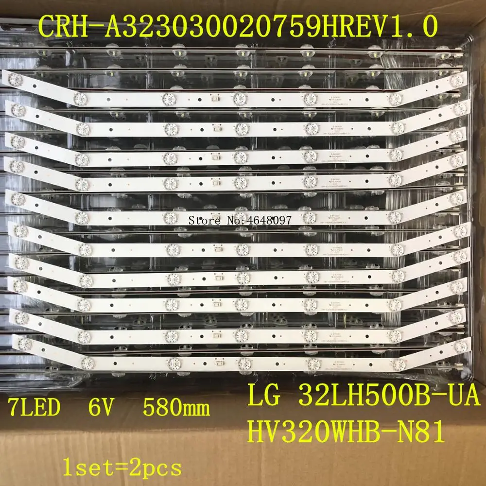 

New Kit 2 PCS 7LED(3V) LED backlight strip for SLE 3258TCS CRH-A323030020759PREV1.1 GDL320HY HV320WHB-N81 E348124