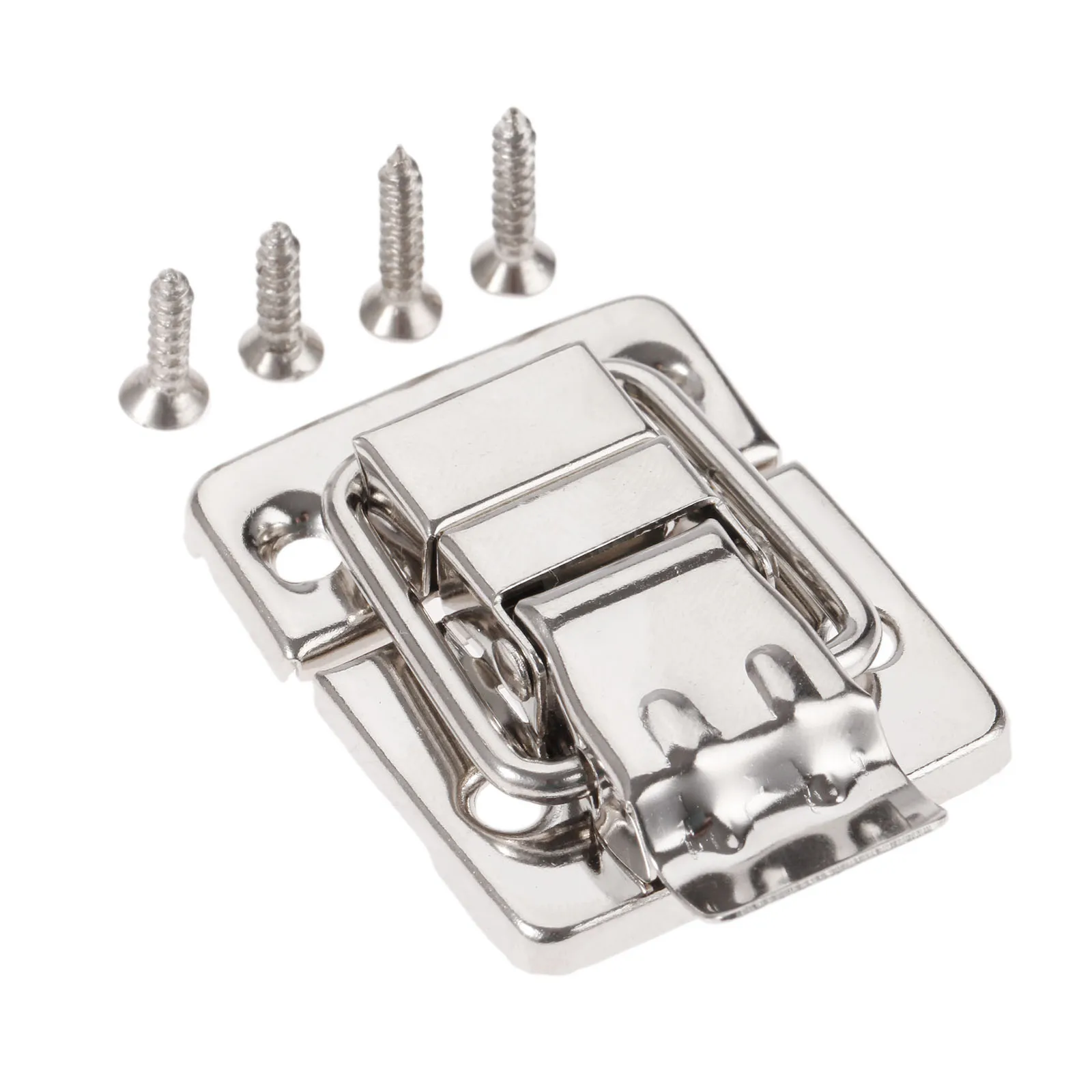 Vintage Metal Lock Hasp Antique Silver Latch Clasp Toggle Buckle 30*36mm Jewelry Box Case Furniture Hardware Suitcase fitting
