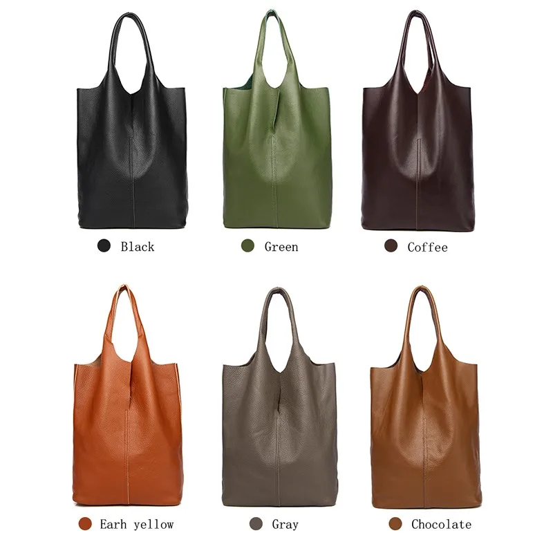 Imagem -06 - Luxo Macio Couro Genuíno para Mulheres Bolsa de Ombro Couro Natural Casual Feminino Totes Bolsa Marca Designer Grande Senhora Bolsa