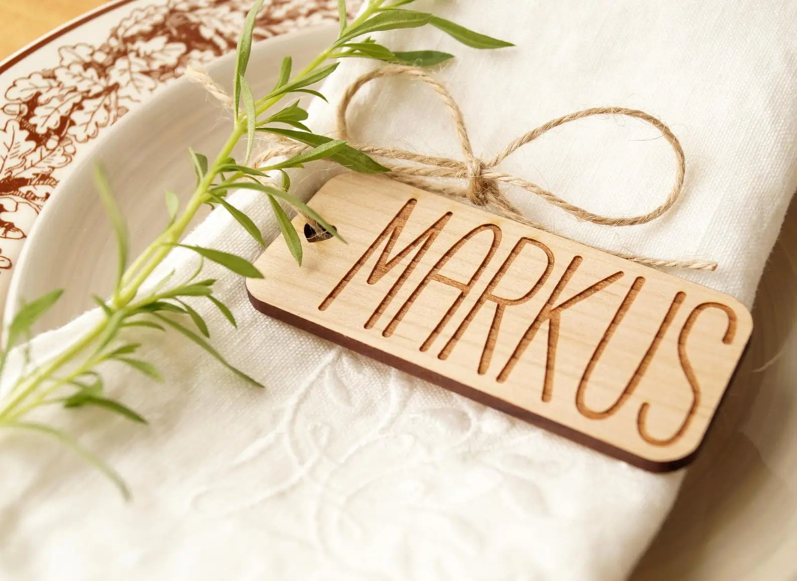 24pcs Personalized Engraved Guest Place Card / Baby Name Rectangle Tags For Wedding / Birthday Party / Baptism Gift Bags Favor