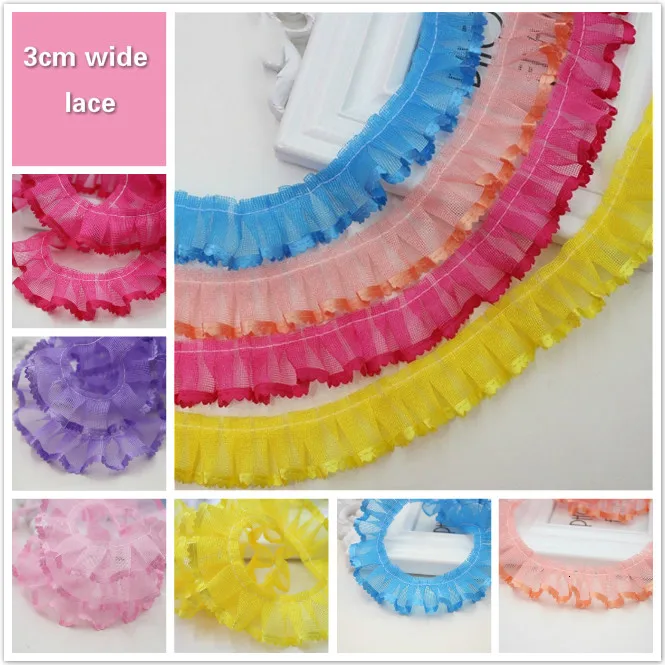 New Mesh Gauze Ribbon Embossed Lace DIY Crib Doll Clothes Trim Hat Skirt Headdress Home Textile Multi-purpose Promotional Gifts